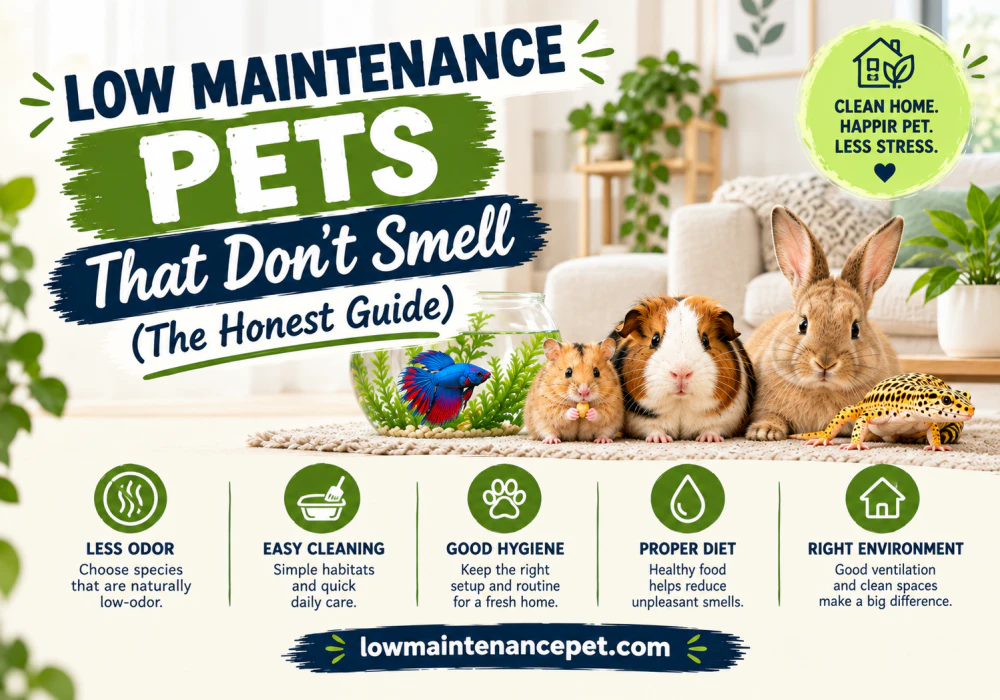 Low Maintenance Pets That Don’t Smell (The Honest Guide)