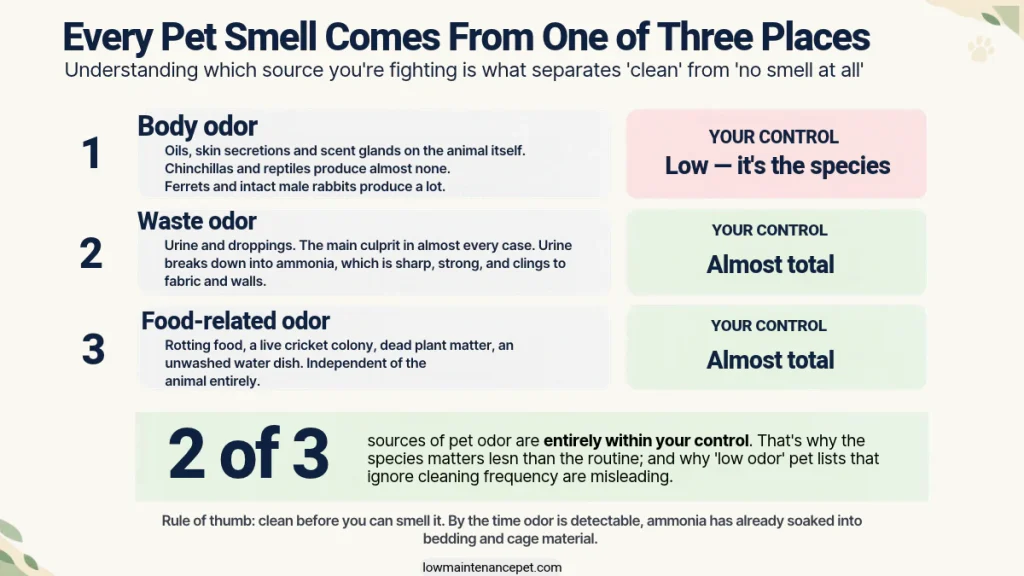 Pet odor source infographic